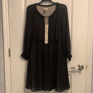 Pleated sheer dress